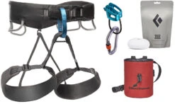Black Diamond Momentum Rock Climbing Harness Package
